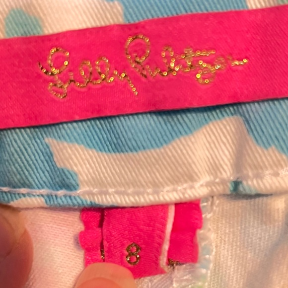 Lilly Pulitzer Coral Bay Buttercup Scallop Shorts Size 8 - Picture 10 of 11